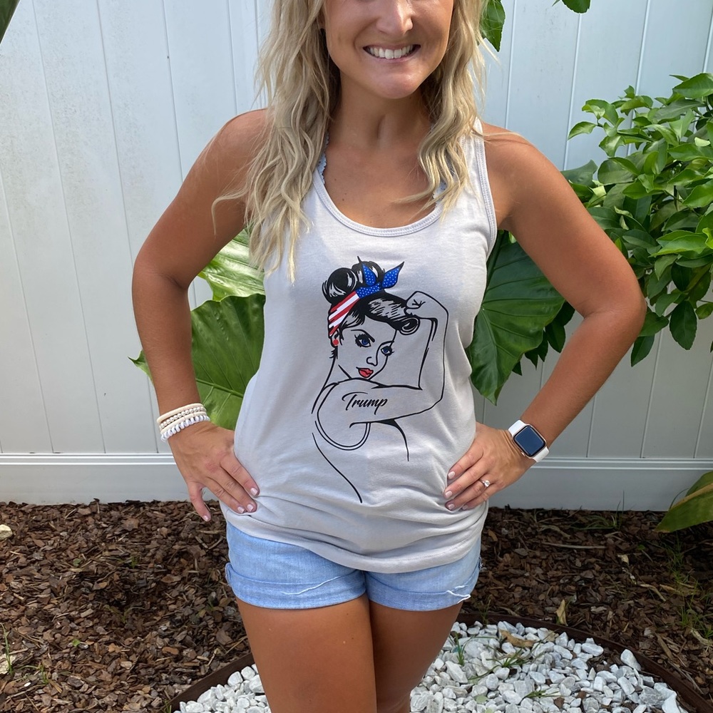 Trump and Rosie racerback tank